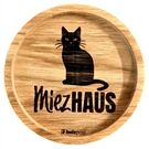 holzpost Untersetzer aus EICHE "Miez Haus"