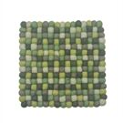 Frida Feeling Filz Untersetzer dünne Kugeln 21*21 grün/grün