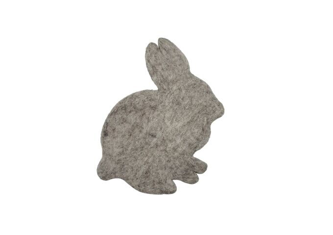 Frida Feeling Filzuntersetzer Hase hellegrau
