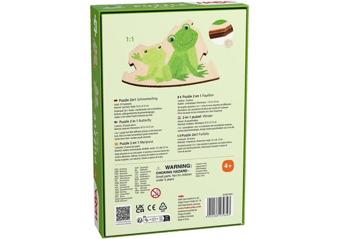 Haba Puzzle 2In1, Schmet, (De/E/F/Nl/It/Es)