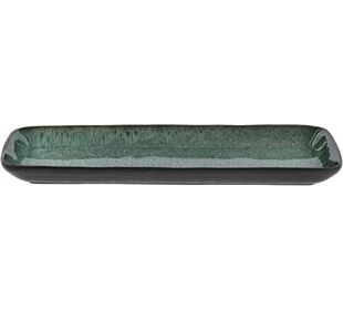 BITZ Servierplatte rechteckig 38 x 14 cm Schwarz/Grün