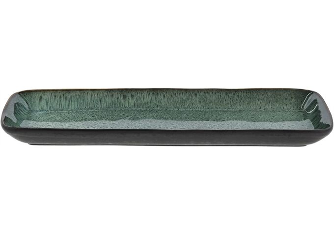 BITZ Servierplatte rechteckig 38 x 14 cm Schwarz/Grün