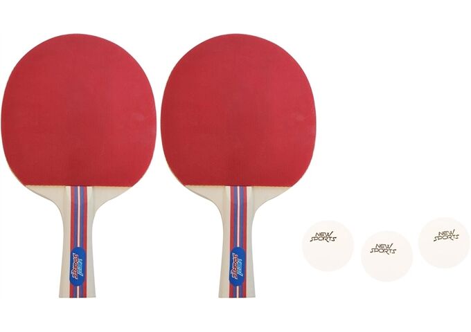 New Sports NSP TT Set,2 Schläger,3 Bälle i.Tas