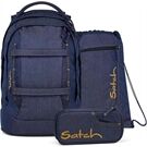 Satch Pack Schulrucksack Set Denim Blue dunkelblau