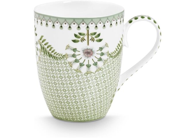 Pip Studio Mug Large Lily&Lotus Tiles Light Green 350ml