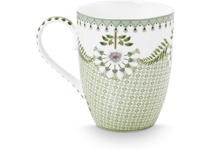 Pip Studio Mug Large Lily&Lotus Tiles Light Green 350ml