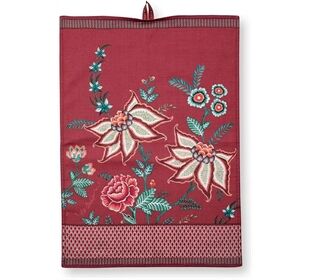 Pip Studio Tea Towel Flower Festival Dark Pink 50x70cm