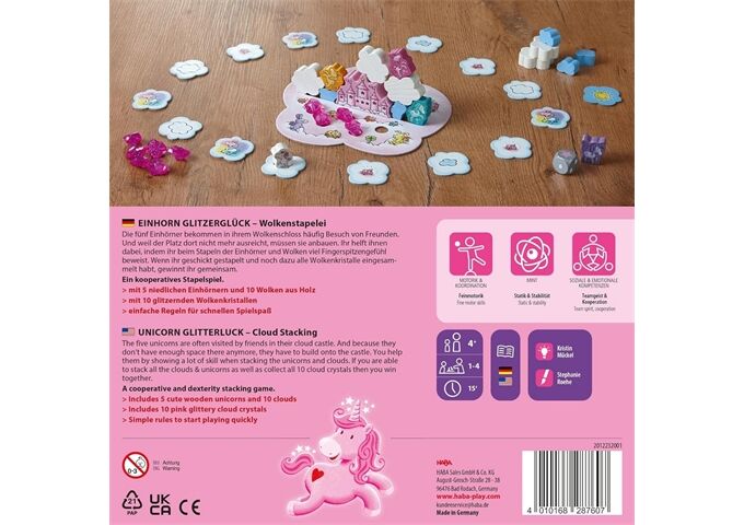 Haba Einhorn Glitzergl-Die WolkenstapleiDe