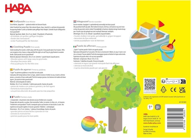 Haba Greifp. Erste Wört, (De/E/F/Nl/It/Es)