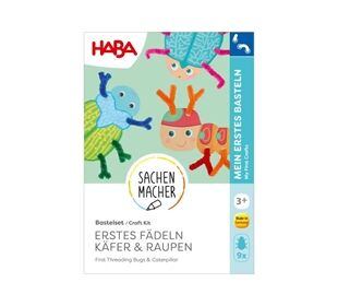 Haba Bastelset - Erstes Fädeln Käfer & Raupen