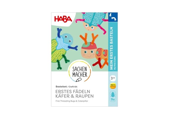Haba Bastelset - Erstes Fädeln Käfer & Raupen