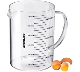 Westmark Messkanne, Glas, 1,1 L, geschlossener Griff
