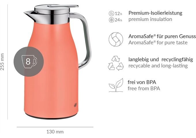 alfi SKYLINE deep Apricot mat 1,0l