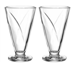Leonardo Eisbecher aus Glas CONO 360 ml 2er-Set