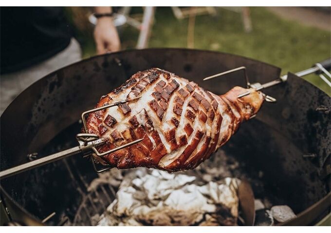 Moesta BBQ Rotisserie Set mit Batteriemotor - für: 57 + 60 cm