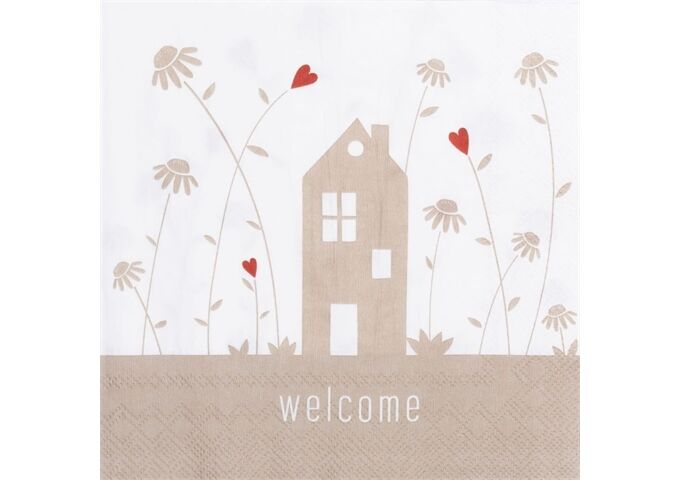 Räder Serviette 33x33cm, Welcome