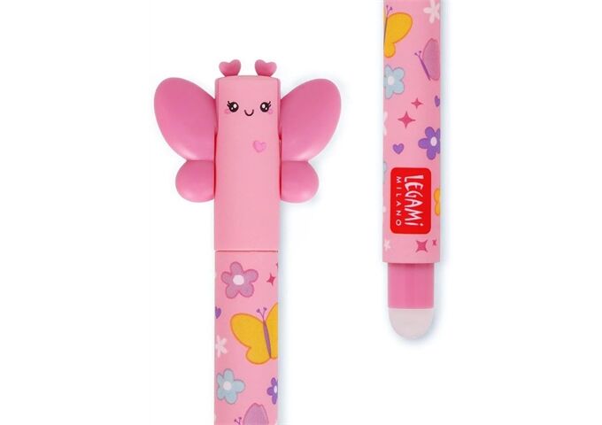 Legami ERASABLE PEN - BUTTERFLY- PINK INK
