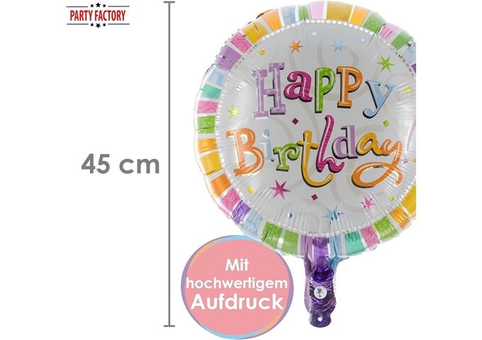 Vedes Happy Birthday Folienballon bunt