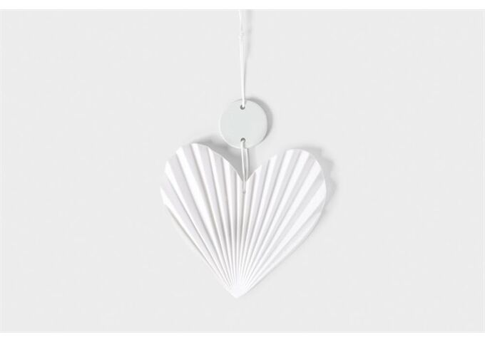 Räder Herz Anhänger Plissiertes Herz unten 12x10x1cm