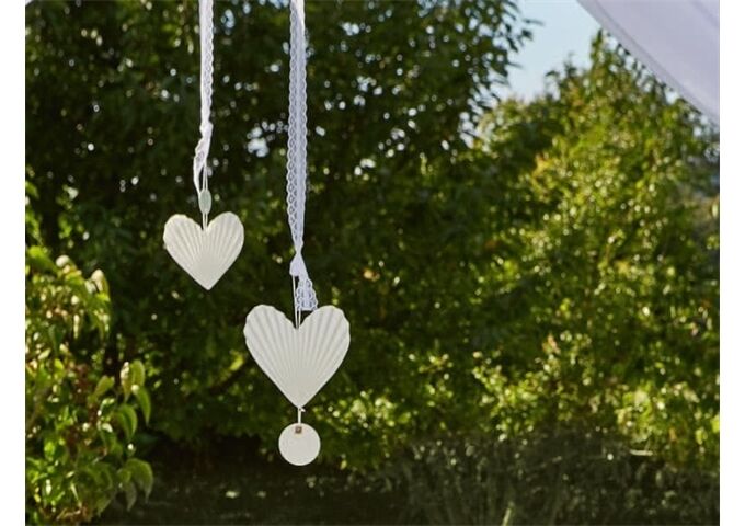 Räder Herz Anhänger Plissiertes Herz unten 12x10x1cm