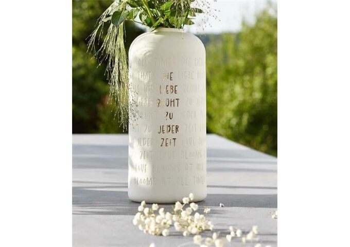 Räder Vase Die Liebe blüht zu jeder ZeitD14cm H30cm