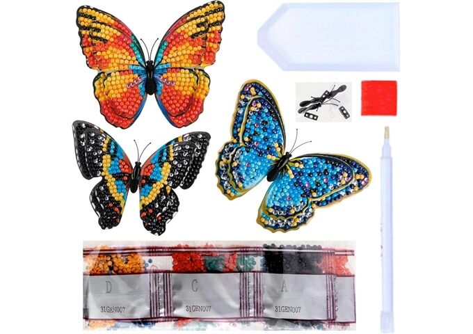CRYSTAL ART Kreativset Diamond Painting Butterflies