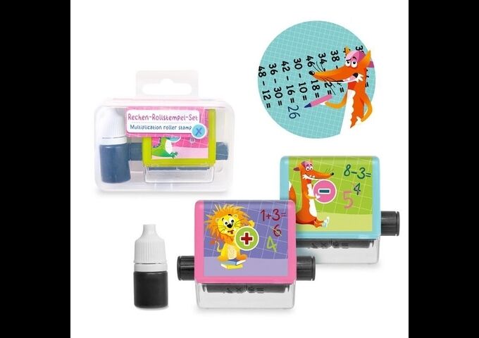 TRENDHAUS Rollstempel Rechnen ABC Champions sort.