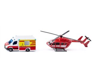 Siku SIKU MB Rettungswagen und Helikopte