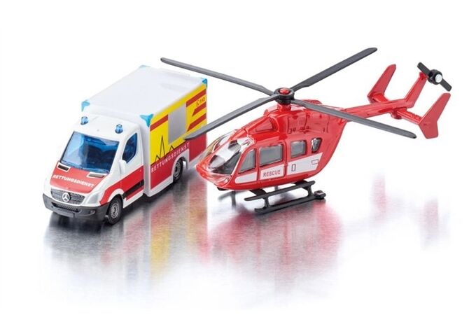 Siku SIKU MB Rettungswagen und Helikopte