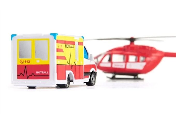 Siku SIKU MB Rettungswagen und Helikopte