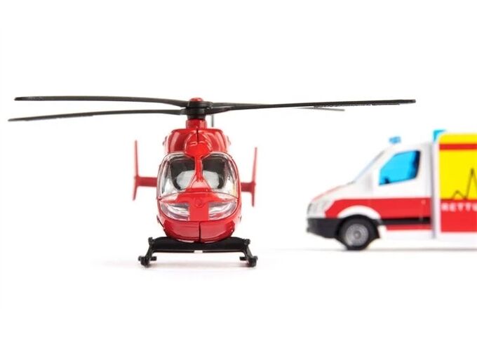 Siku SIKU MB Rettungswagen und Helikopte