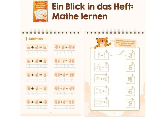 Edubini Magisches Vorschule Übungsheft Mathe Le