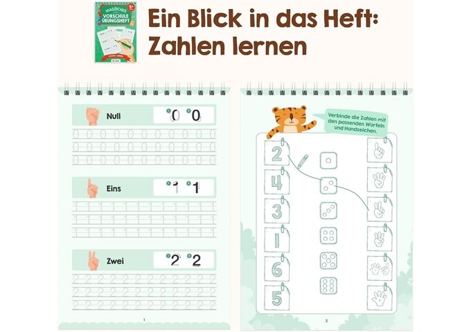 Edubini Magisches Vorschule Übungsheft Zahlen L