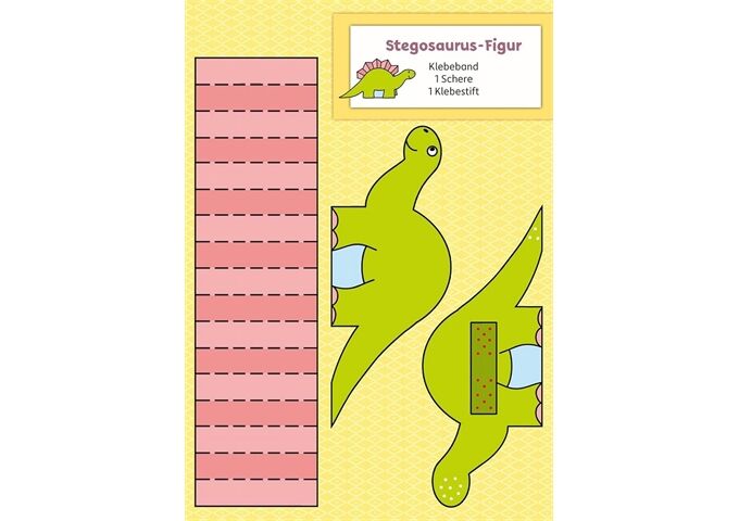 Hauschka Verlag Lass uns basteln-Bastelbuch ab 4 Jahre Dinosaurier