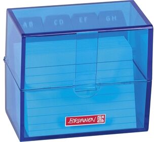 BRUNNEN Karteibox A8 gefüllt azur