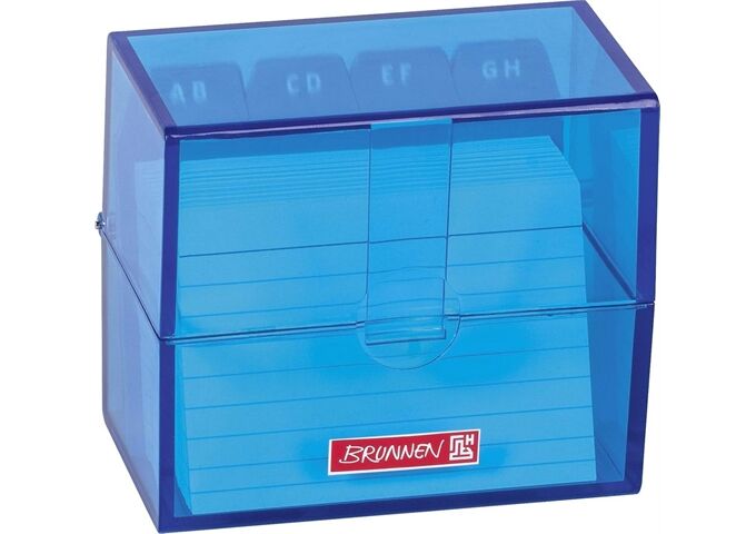 BRUNNEN Karteibox A8 gefüllt azur