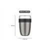 MEPAL thermo lunchpot ellipse - gebürstet nordic black
