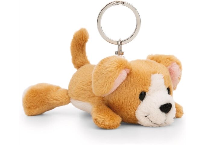 Nici Schlüsselanhänger Hund braun 10 cm liegend GREEN