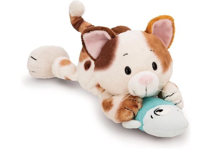 Nici Kuscheltier Glückskatze & Fisch30 cm liegend GREEN