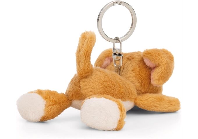 Nici Schlüsselanhänger Hund braun 10 cm liegend GREEN