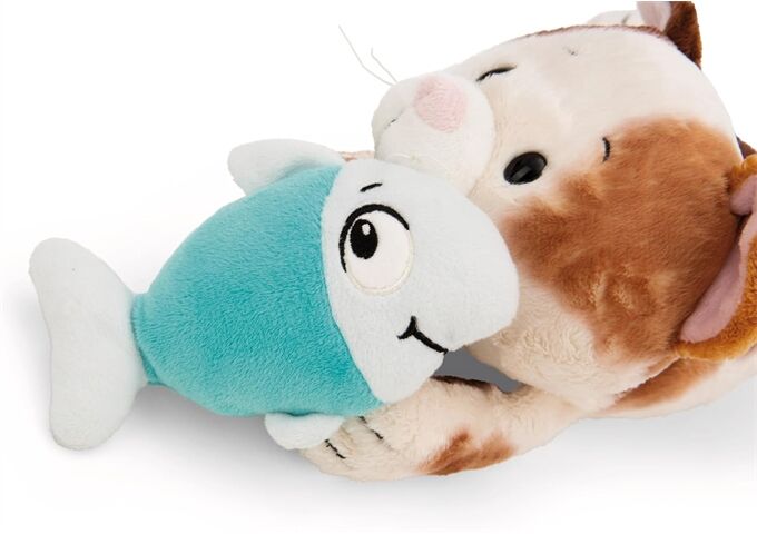 Nici Kuscheltier Glückskatze & Fisch30 cm liegend GREEN