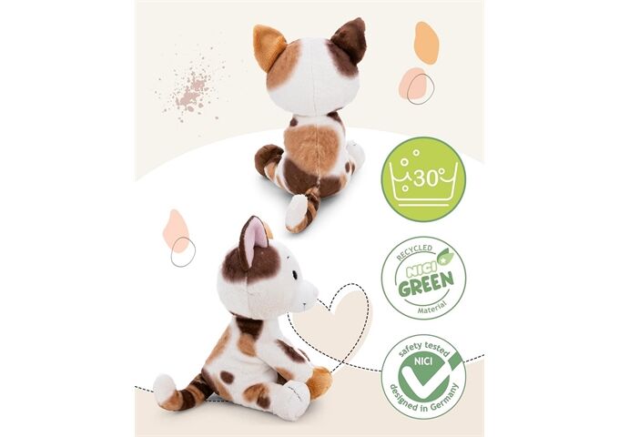Nici Kuscheltier Glückskatze 25cm sitzend GREEN