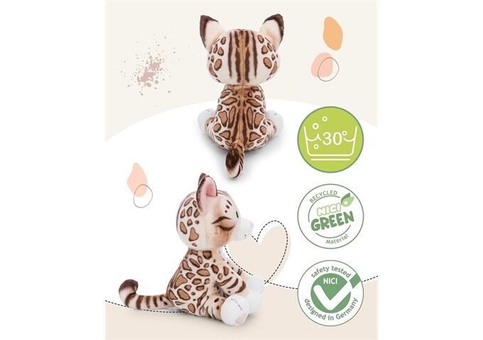 Nici Kuscheltier Katze Bengal 25cm sitzend GREEN