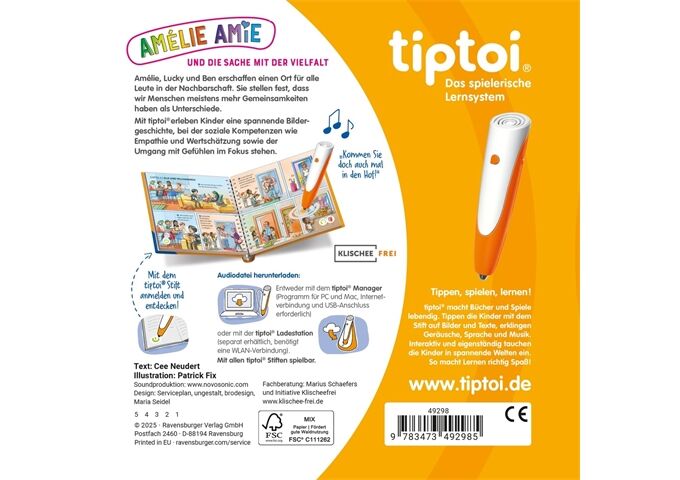 Ravensburger Tiptoi® Amélie Amie Und Die Sache Mit De