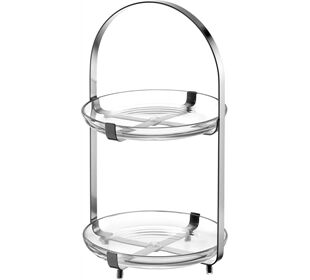 Leonardo Etagere CUCINA silber 2-teilig