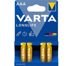 Varta Batterie AAA/LR03 4 ST Longlife gelb