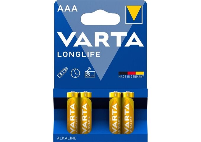 Varta Batterie Longlife AAA/LR03 4 ST gelb