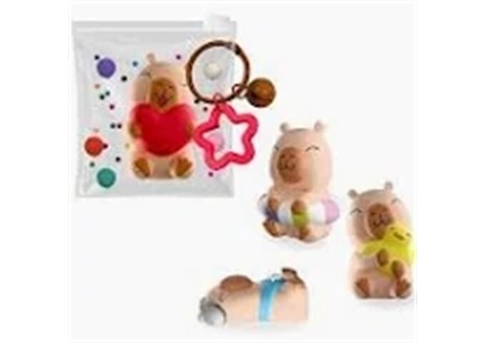 TRENDHAUS Schlüsselanhänger Squishy Capybara sort.