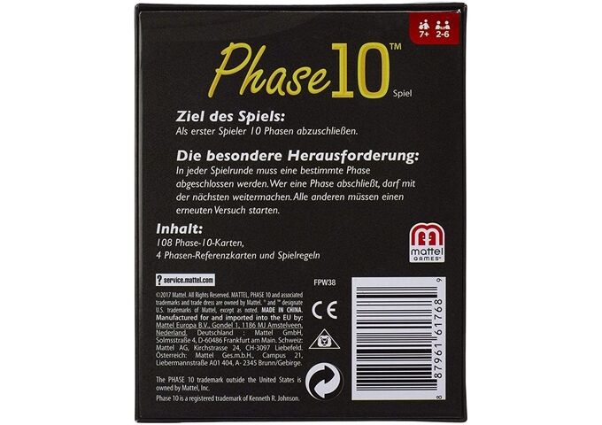 MATTEL GAMES|Mattel Phase 10 Kartenspiel