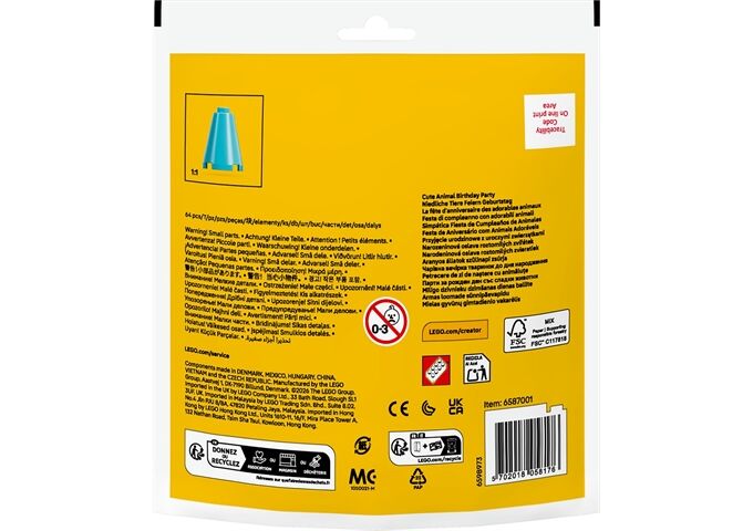 LEGO® Creator Niedl.Tiere Feiern Geb. Gwp/Recr